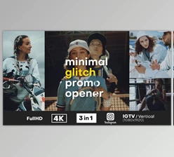 Download Minimal Glitch Promo Opener (Videohive 32392138) - AE Project