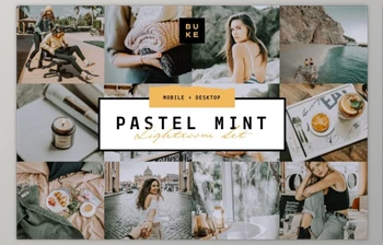 Download Pastel Mint <span class='badge badge-warning'>4</span> Lightroom Preset Pack (Mob, Desk)