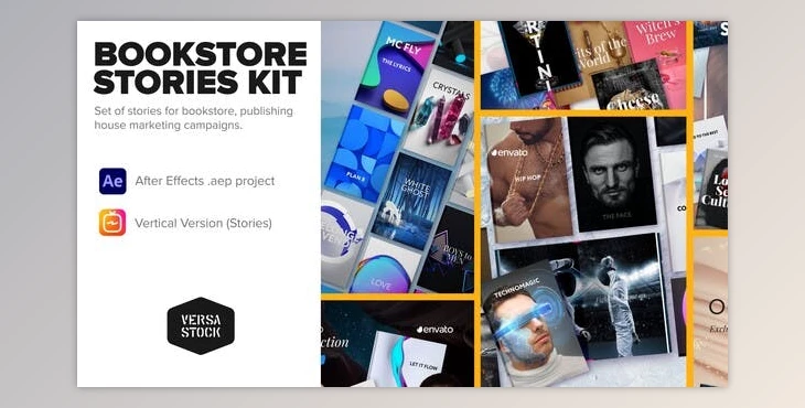 Download Vertical Bookstore Publishing Books Marketing Stories (Videohive 34542895) - AE Project