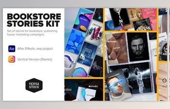 Download Vertical Bookstore Publishing <span class='badge badge-warning'>Books</span> Marketing Stories (Videohive 34542895) - AE Project