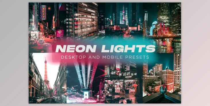Download 6 Neon Lights Lightroom Presets 6279448 (Mob, Desk)