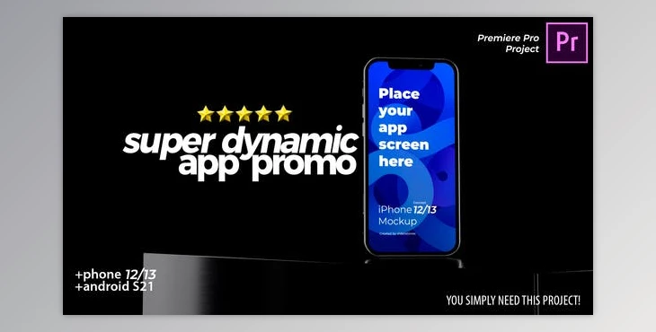 Download Super Dynamic App Promo - Phone 13 - Android - App Demo Video Premiere Pro (Videohive 33877660)