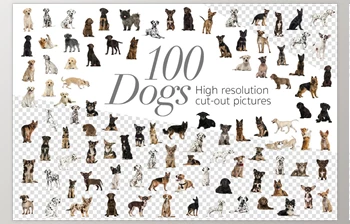 Download 100 Dogs <span class='badge badge-warning'>Bundle</span> – Cut-out Pictures – CreativeMarket 2042414 (PNG)