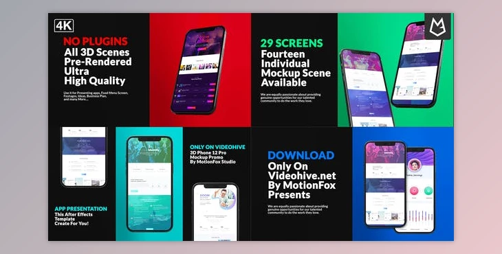 Download Mobile App Promo | Phone 12 Pro Mockup (Videohive 29879390) - AE Project