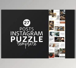 Download Instagram Puzzle Template Lifestyle Creativemarket 4400309