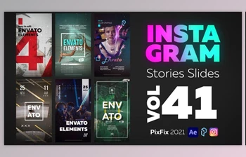 Download Instagram Stories Slides <span class='badge badge-warning'>Vol</span>. 41 (Videohive 34418628) - AE Project