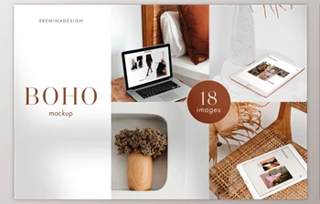 Download Boho <span class='badge badge-warning'>Photo</span> Mockup Bundle (psd, Jpeg)