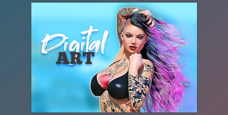 Download Digital Vector Art Photoshop Action Creativemarket 3546712