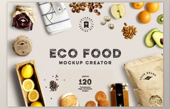 Download Eco Food Mockup Creator (<span class='badge badge-warning'>PSD</span>, <span class='badge badge-warning'>JPG</span>, <span class='badge badge-warning'>PDF</span>)