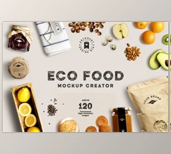 Download Eco Food Mockup Creator (PSD, JPG, PDF)