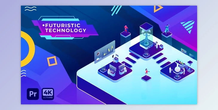 Download Futuristic Technology Isometric | Premiere Pro MOGRT (Videohive 34598364)