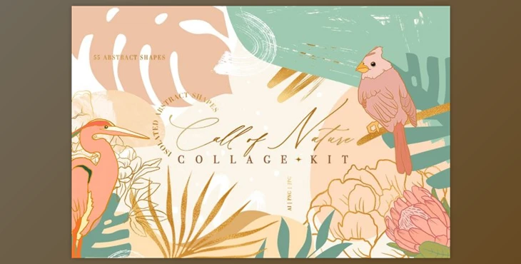 Download Call of Nature Collage Kit (PNG, JPG, PAT, AI)