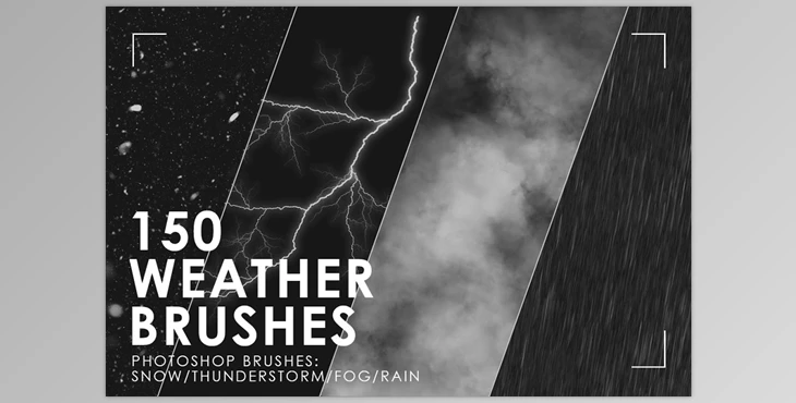 Download 150 Weather Photoshop Brushes CreativeMarket-3092149 (ABR)