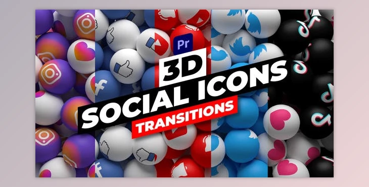Download 3D Social Icons Transitions for Premiere Pro (Videohive 34560120)