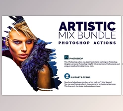 Download Artistic Mix Bundle Photoshop Action - CreativeMarket 4551077