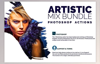 Download Artistic Mix <span class='badge badge-warning'>Bundle</span> <span class='badge badge-warning'>Photoshop</span> Action - CreativeMarket 4551077