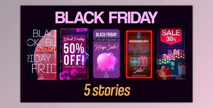 Download Black Friday & Cyber Monday Stories (Videohive 34688303) - AE Project