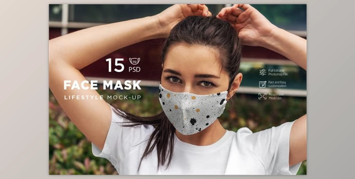 Download Face Mask MockUp Lifestyle (PSD)