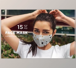 Download Face Mask MockUp Lifestyle (PSD)