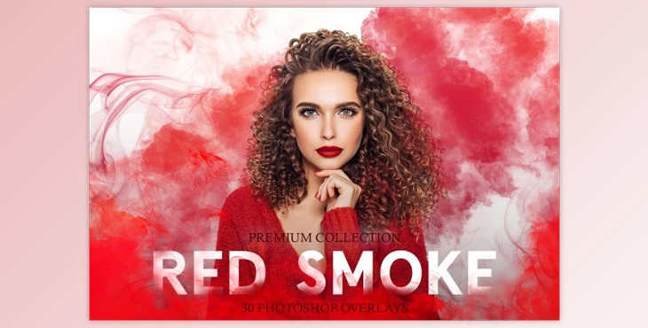 Download Red Smoke Photoshop Overlays Creativemarket 3894299