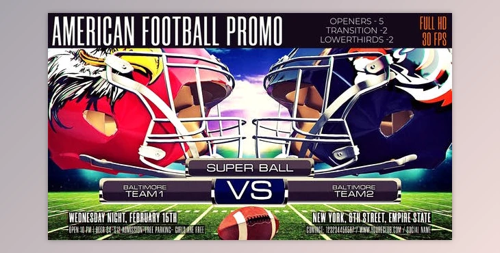 Download American Football Promo (Videohive 29690556) - AE Project
