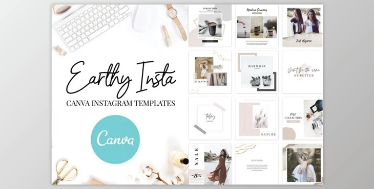 Download Canva Instagram Templates Earthy (PSD)