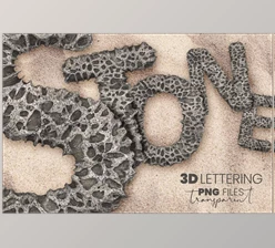 Download Porous Stone 3D Letters