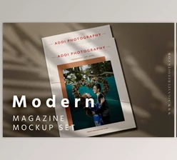 Download Modern Magazine Mockup Set