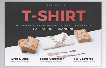 Download T-shirt Packages Perspective <span class='badge badge-warning'>View</span> (PSD, PDF)