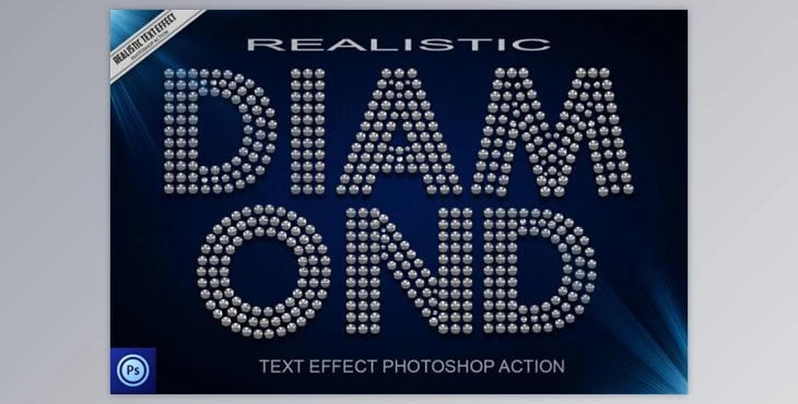 Download Diamond Text Effect Photoshop Action (ABR, PDF, ATN)