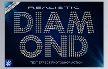 Download Diamond Text <span class='badge badge-warning'>Effect</span> Photoshop Action (ABR, PDF, ATN)