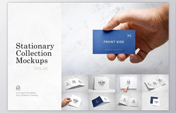 Download Stationery & Branding <span class='badge badge-warning'>Mockups</span> Vol.5 (PSD)