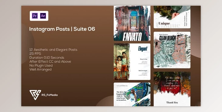Download Instagram Posts | Urban Brush | Suite 06 | MOGRT (Videohive 34617721)