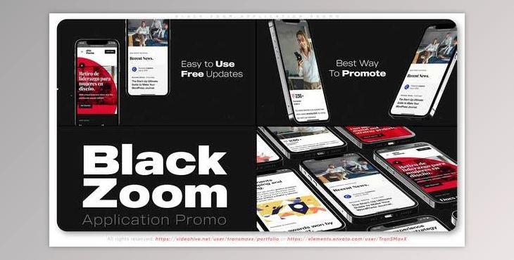 Download Black Zoom Application Promo (Videohive 34766228) - AE Project