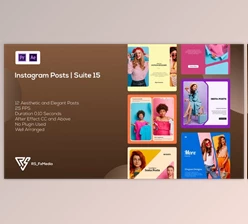 Download Instagram Posts | Colorful Minimal | Suite 15 | MOGRT (Videohive 34663203)