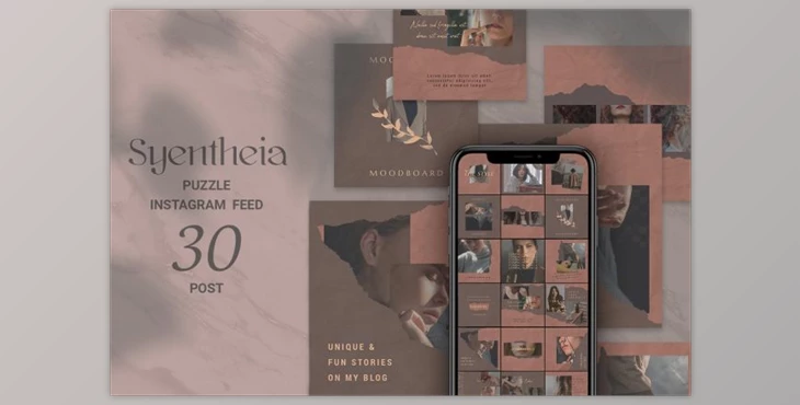 Download Syentheia Puzzle Instagram Feed (PSD)