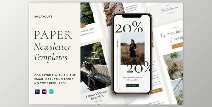 Download Paper Newsletter Templates CreativeMarket 4540366