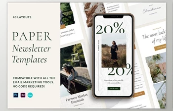 Download <span class='badge badge-warning'>Paper</span> Newsletter Templates <span class='badge badge-warning'>CreativeMarket</span> 4540366