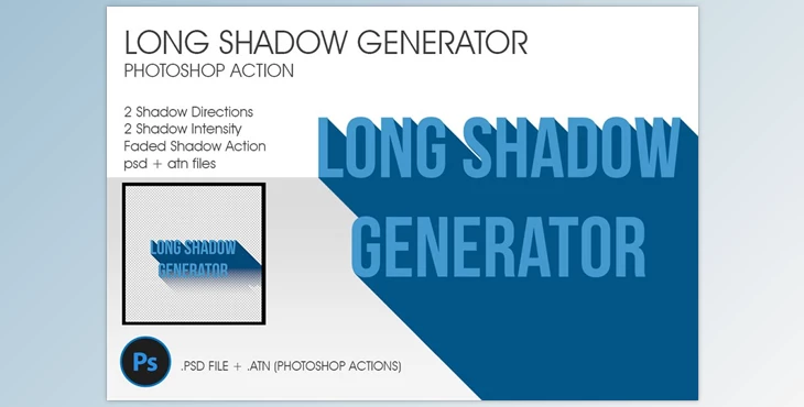 Download Long Shadow Generator (PDF, PSD, ATN)