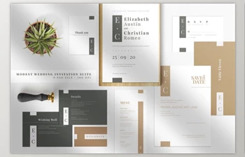 Download Modest <span class='badge badge-warning'>Wedding</span> Invitation Suite - CreativeMarket 4666955