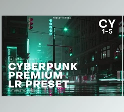 Download Cyberpunk Futuristic Lightroom (DNG, LRTEMPLATE, PDF)