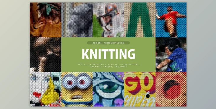 Download Knitting Photoshop Action