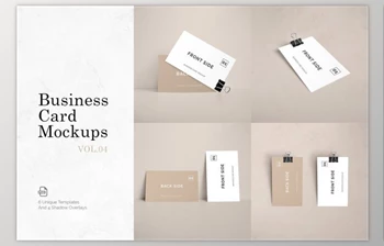 Download Business Card <span class='badge badge-warning'>Mockups</span> Vol.4 CreativeMarket 5038403