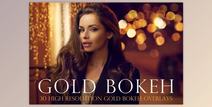 Download Gold bokeh overlays