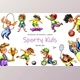Download Sporty Kids – Clip Art Set