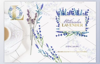 Download Watercolor lavender <span class='badge badge-warning'>PNG</span> <span class='badge badge-warning'>JPG</span> set <span class='badge badge-warning'>Creativemarket</span> 3974558