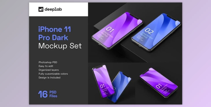 Download Dark iPhone 11 Pro Dark Mockup CreativeMarket 5212746
