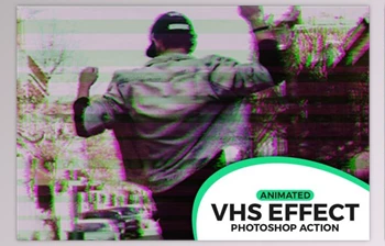 Download Animated <span class='badge badge-warning'>VHS</span> Effect Action (Atn)