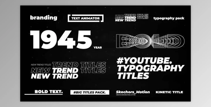 Download Modern Typography Titles | Premiere Pro Templates (Videohive 34620306)