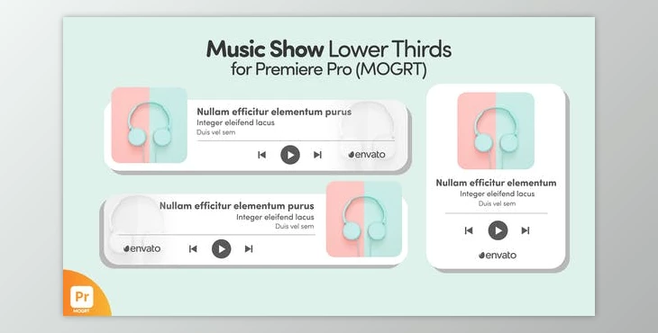 Download Music Show Lower Thirds for Premiere Pro (Videohive 34610827)
